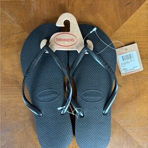 Havaianas Black Flip Flops